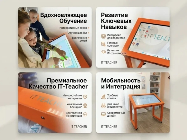 Интерактивный стол 32 дюйма IT Teacher для детей в школу и детский сад — преимущества и возможности